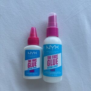 NYX THE FACE GLUE GRIPPING PRIMER & SETTING SPRAY BUNDLE BRAND NEW